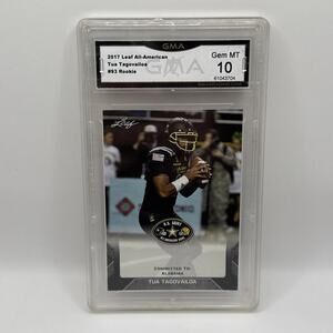 Tua Tagovailoa 2017 LEAF U.S. ARMY ALL-AMERICAN GRADED 10 GEM MINT